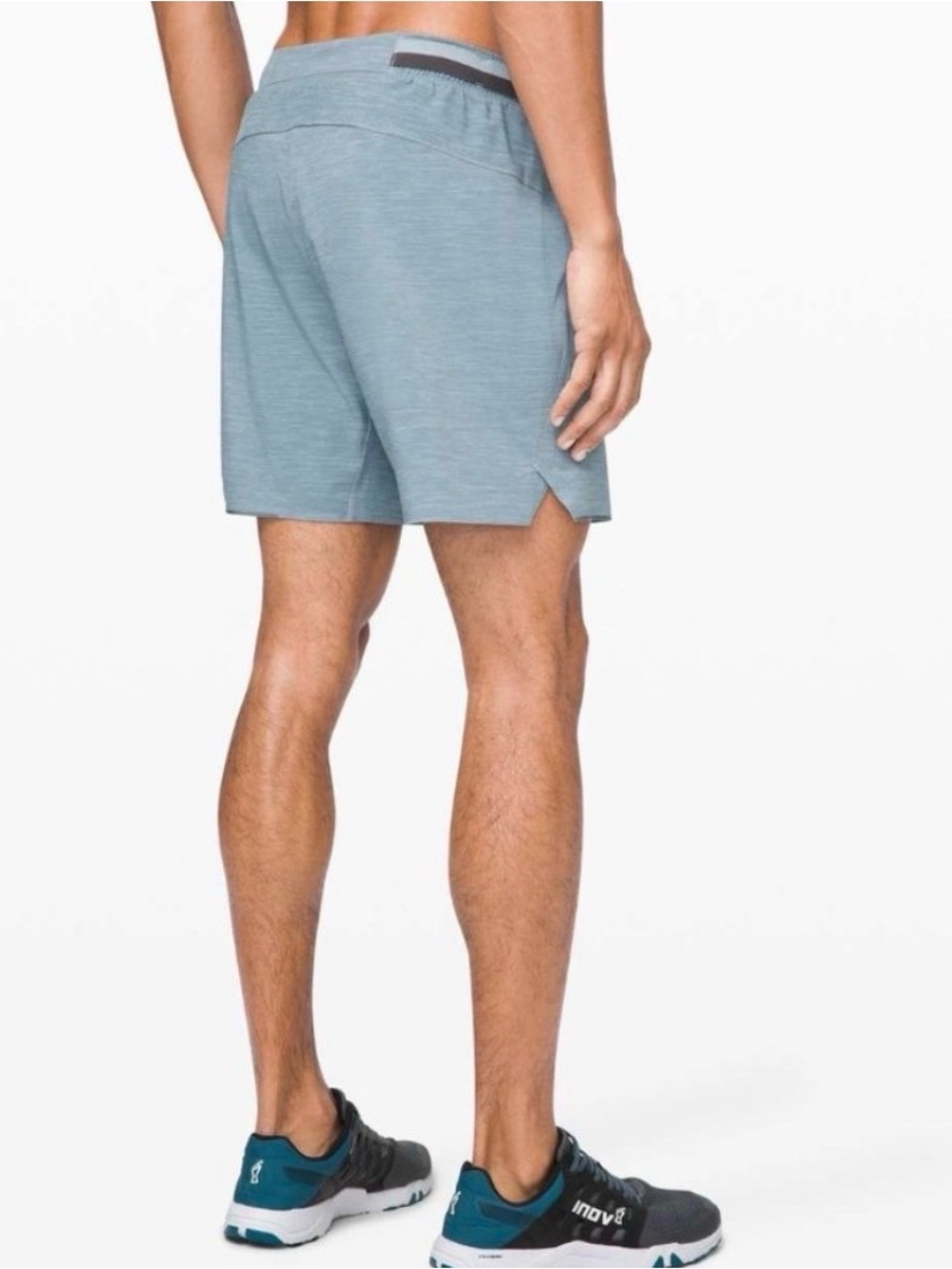 lululemon Men's Light Blue Power Stride Shorts